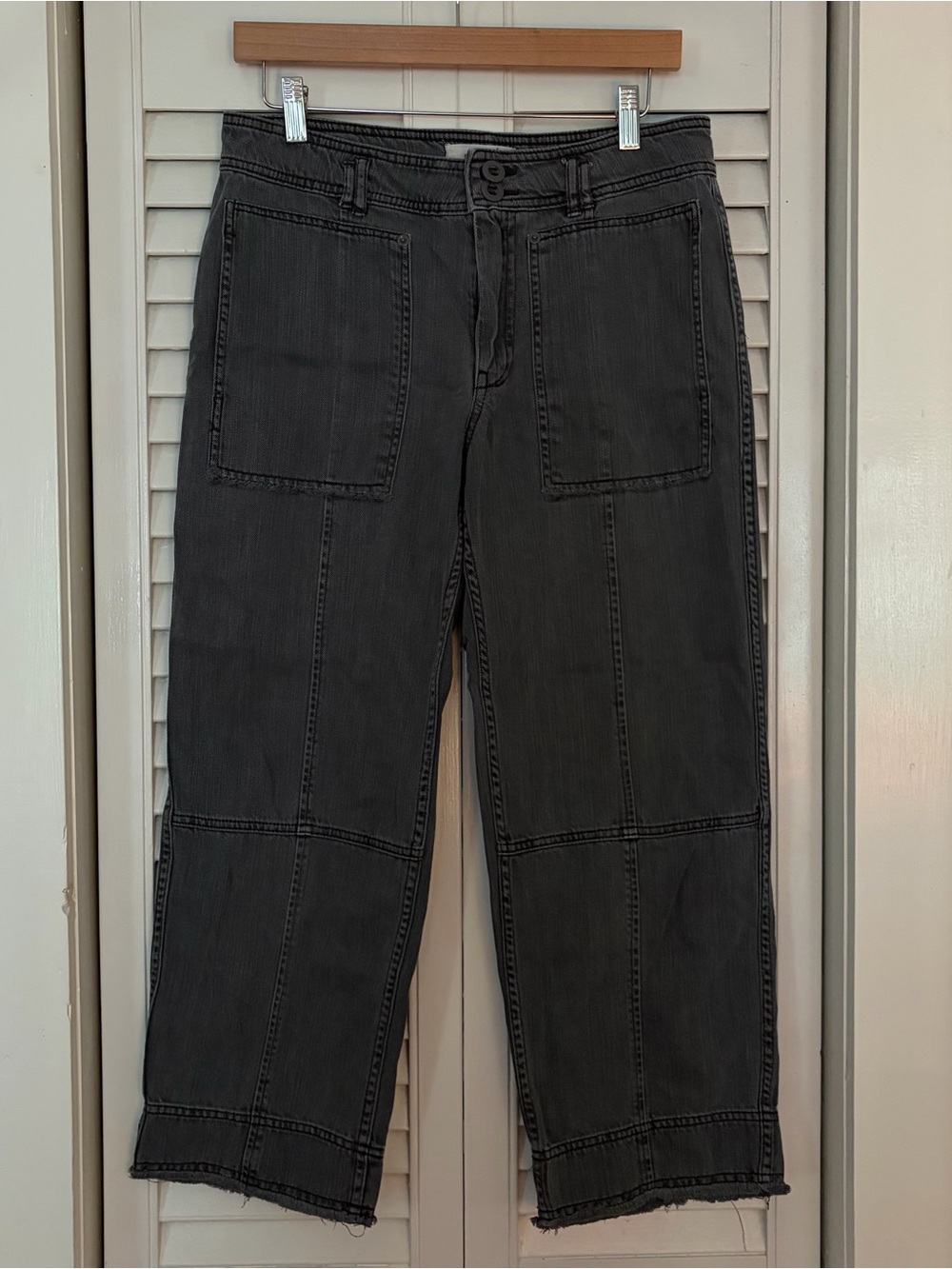 Anthropologie Gray Cargo Pants